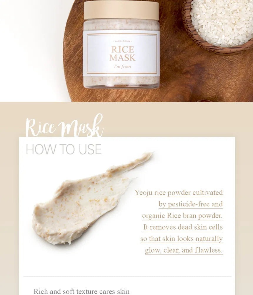 I'M FROM Rice Mask