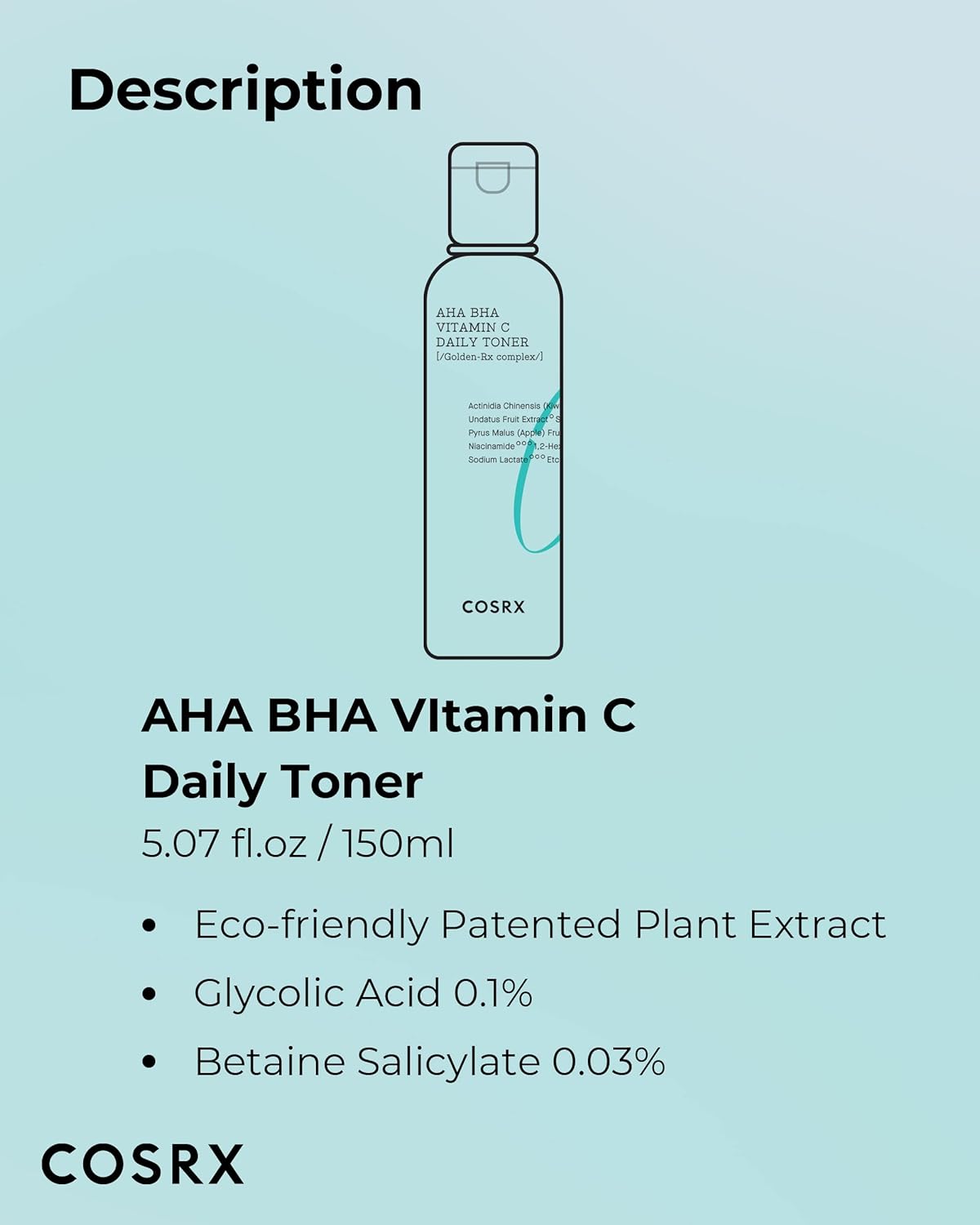 COSRX Refresh ABC Daily AHA BHA Vitamin C Daily Toner