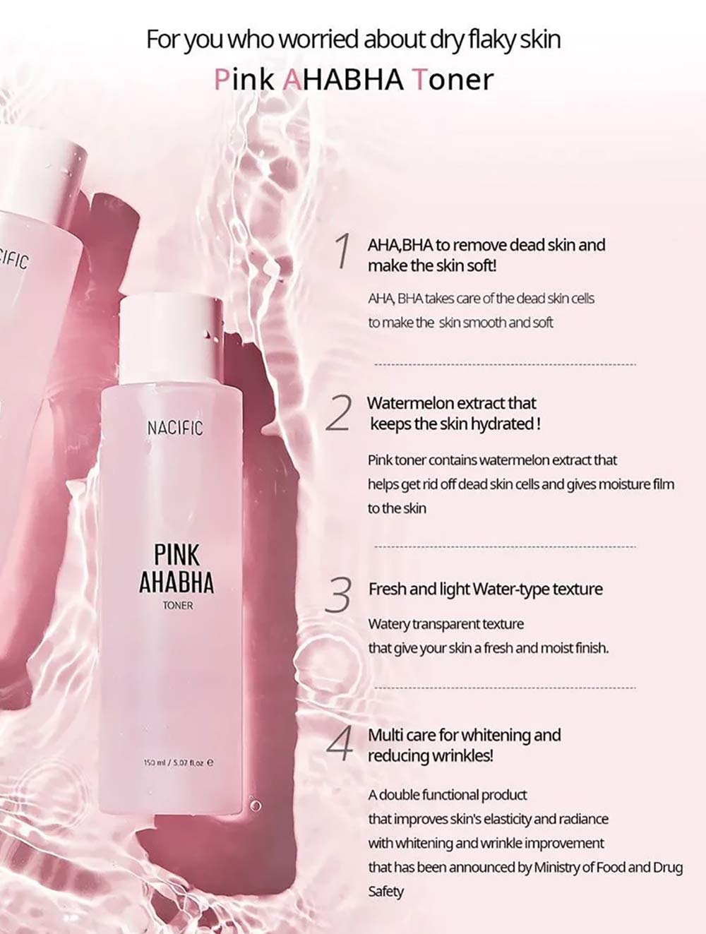 NACIFIC Pink AHA BHA Toner