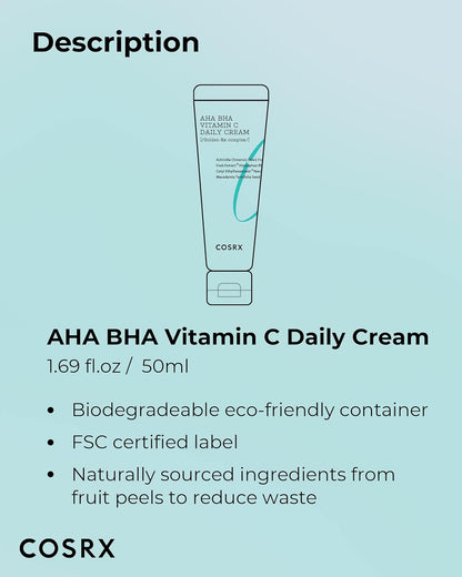 COSRX AHA/BHA Refresh Vitamin C Daily Cream