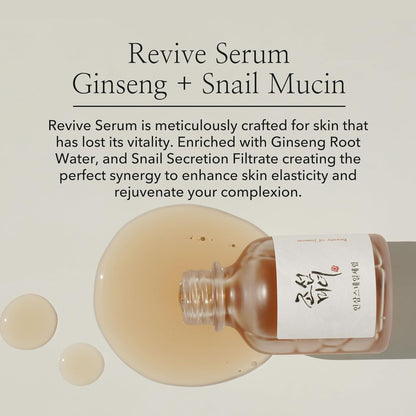 BEAUTY OF JOSEON - Revive Serum Ginseng + Snail Mucin