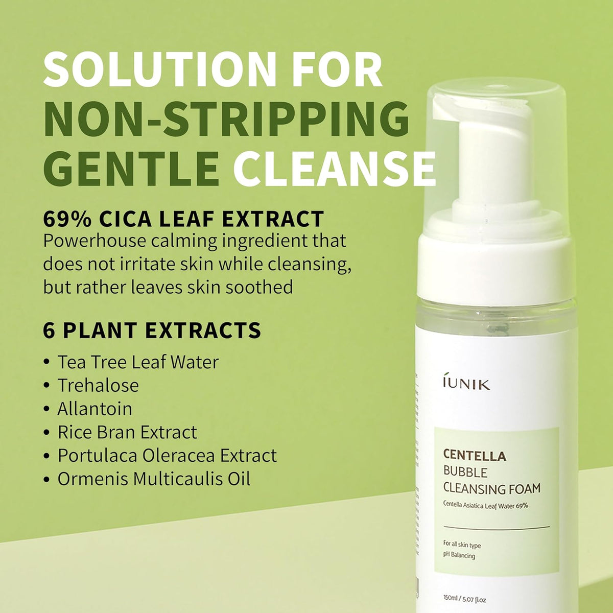 IUNIK Centella Bubble Cleansing Foam