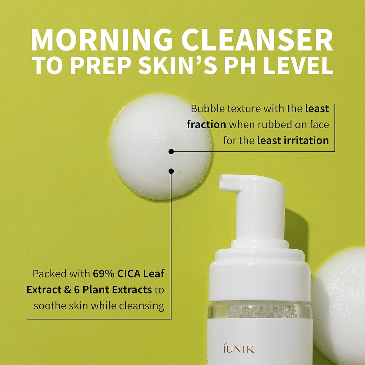IUNIK Centella Bubble Cleansing Foam