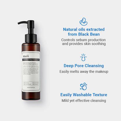 KLAIRS Gentle Black Deep Cleansing Oil