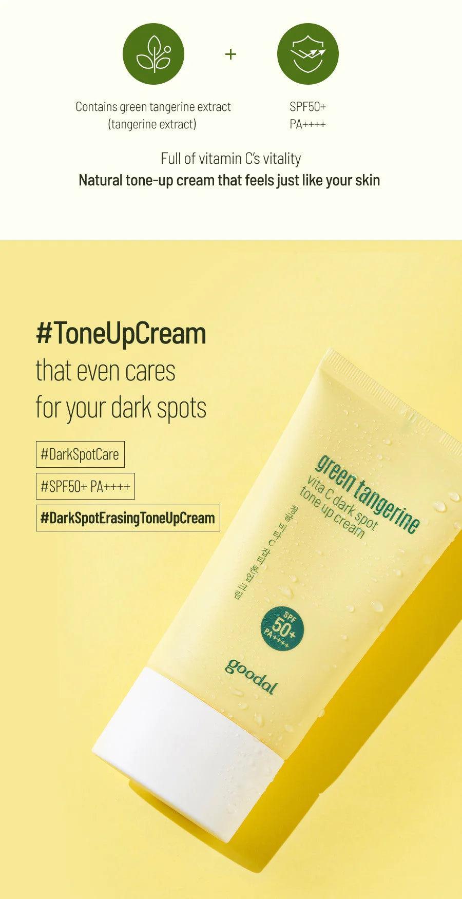 Goodal Green Tangerine Vita C Dark Spot Care Tone Up Cream SPF50+ PA++++ 50ml