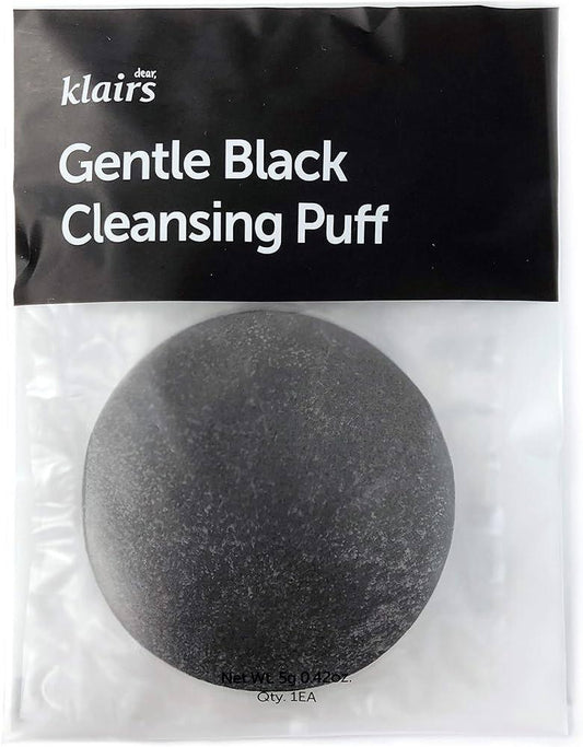 KLAIRS Gentle Black Cleansing Puff - Soft Makeup Removal